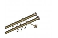 Fulda double 25/25mm rýhované Mosaz