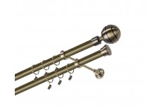 Paola 25/25mm rýhované Mosaz