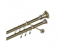 Žezlo 25/25mm rýhované Mosaz