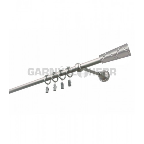 Garnýž kovová 360 cm jednořadá 19 Trapezium satina