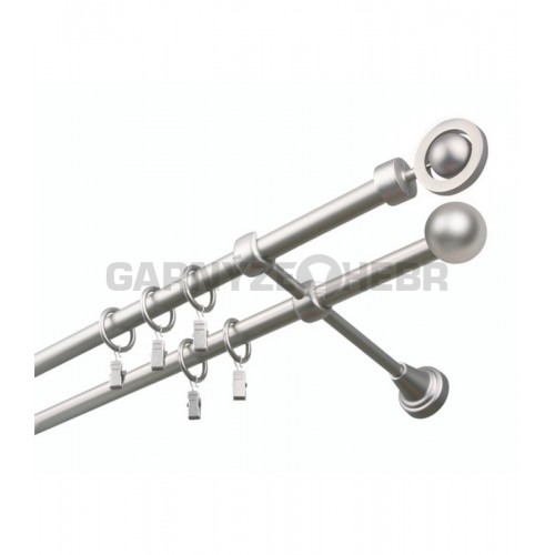 Garnýž kovová 280 cm dvouřadá - dvojitá 19 Jupiter satina