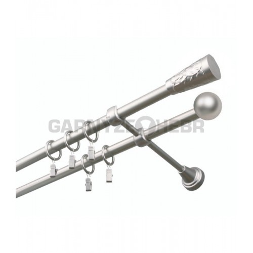 Garnýž kovová 420 cm dvouřadá - dvojitá 19 Sevila satina