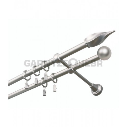 Garnýž kovová 440 cm dvouřadá - dvojitá 19 Twister satina