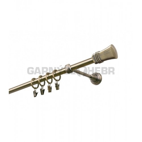 Garnýž kovová 420 cm jednořadá 19 Capri mosaz