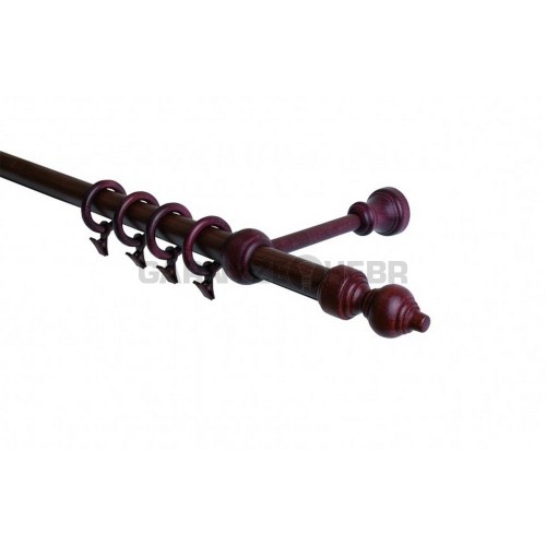 Garnýž 440 cm jednořadá odstín mahagon