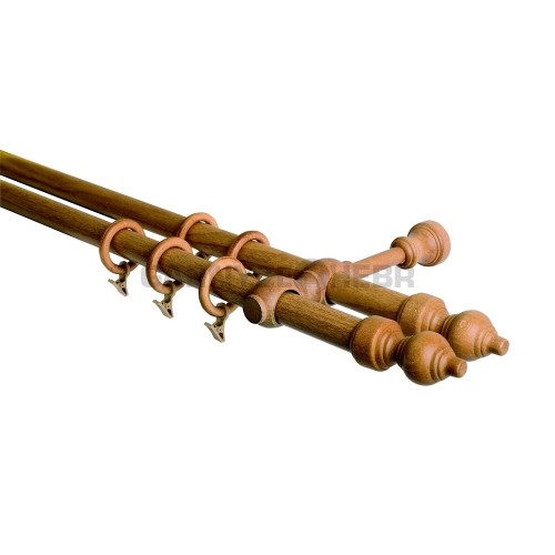 Garnýž 220 cm dvouřadá - dvojitá, odstín dub