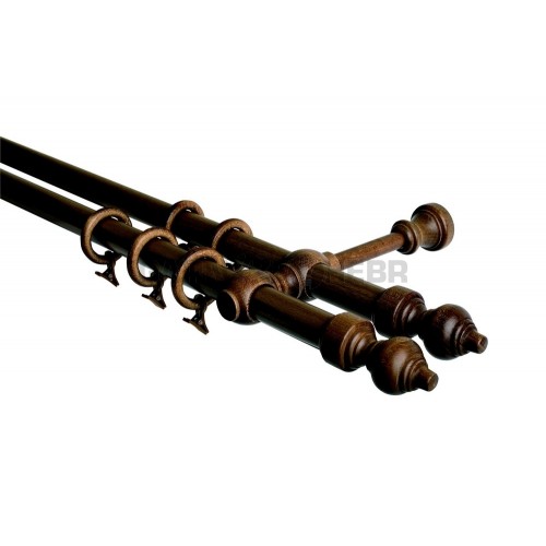 Garnýž 140 cm dvouřadá - dvojitá, odstín ořech