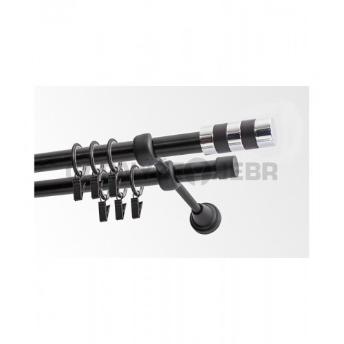 Garnýž kovová 360 cm dvouřadá - dvojitá 19 Sigma černá