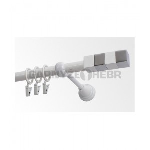 Garnýž kovová 100 cm jednořadá 19 Kvadrát bílá