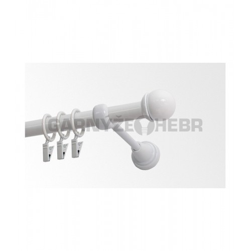 Garnýž kovová 380 cm jednořadá 19 Todi bílá