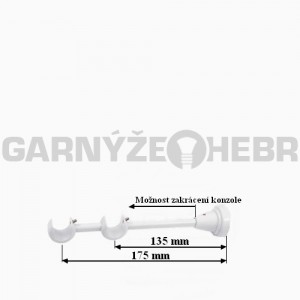 Garnýž kovová 100 cm dvouřadá - dvojitá 19 Gabi bílá
