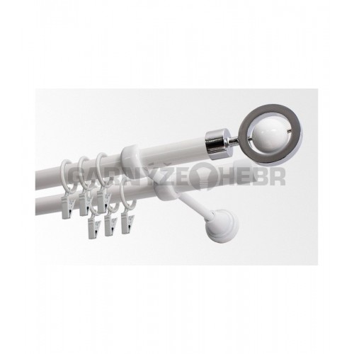 Garnýž kovová 420 cm dvouřadá - dvojitá 19 Jupiter bílá