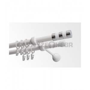 Garnýž kovová 100 cm dvouřadá - dvojitá 19 Sigma bílá