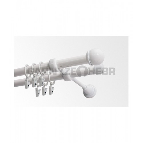 Garnýž kovová 440 cm dvouřadá - dvojitá 19 Todi bílá