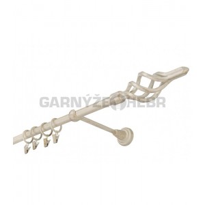 Garnýž kovová 100 cm jednořadá 16 azur bílo-zlatá