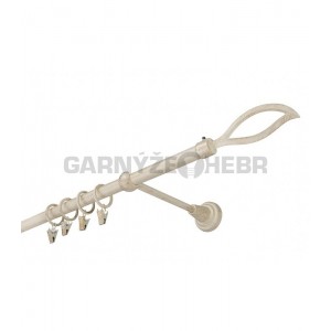 Garnýž kovová 260 cm jednořadá 16 blesk bílo-zlatá