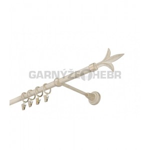 Garnýž kovová 100 cm jednořadá 16 lilie bílo-zlatá