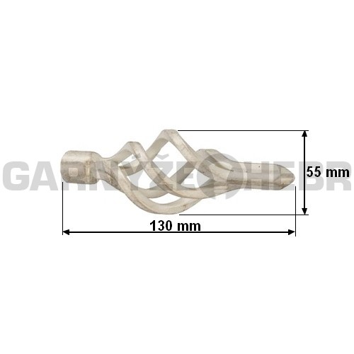 Koncovka pro tyč 16mm Azur - bílo-zlatá