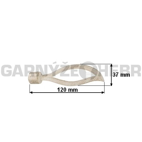 Koncovka pro tyč 16mm Blesk - bílo-zlatá