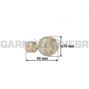 Koncovka pro tyč 16mm Paola - bílo-zlatá