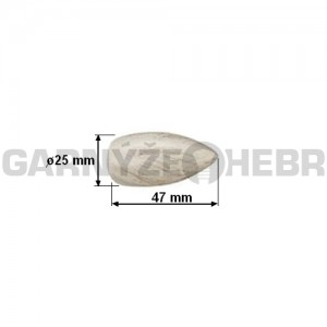 Koncovka pro tyč 16mm Špice - bílo-zlatá