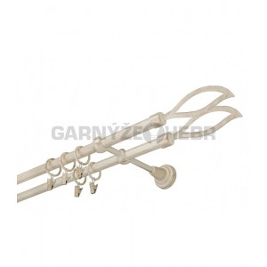 Garnýž kovová 260 cm dvouřadá - dvojitá 16 Blesk double bílo-zlatá