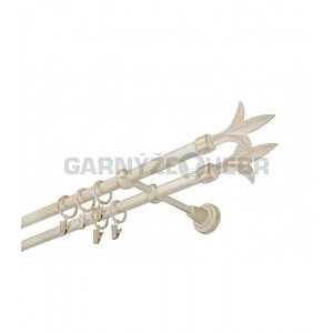 Garnýž kovová 260 cm dvouřadá - dvojitá 16 Lilie double bílo-zlatá