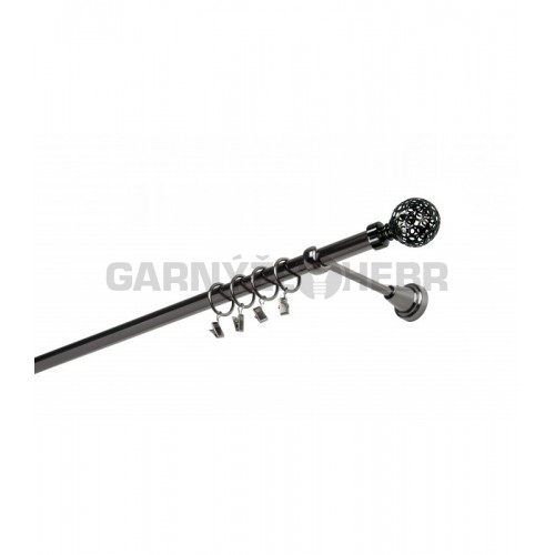 Garnýž kovová 340 cm jednořadá 19 Koule Retro onyx