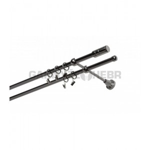 Garnýž kovová 260 cm dvouřadá - dvojitá 19 Cylinder onyx