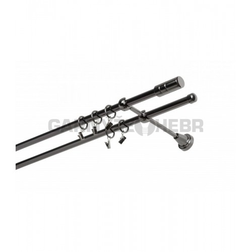 Garnýž kovová 360 cm dvouřadá - dvojitá 19 Cylinder onyx