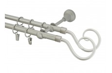 Hák 16mm double matná stříbrná