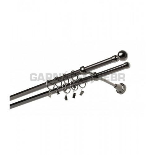 Garnýž kovová 280 cm dvouřadá - dvojitá 19 Paola onyx