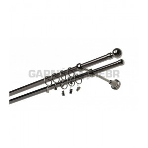 Garnýž kovová 260 cm dvouřadá - dvojitá 19 Paola onyx