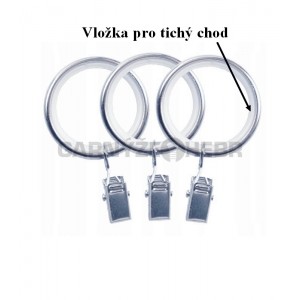 Kroužek s žabkou pro tyč 19mm - nerez