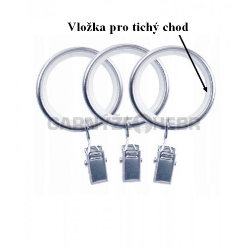 Kroužek s žabkou pro tyč 19mm - nerez