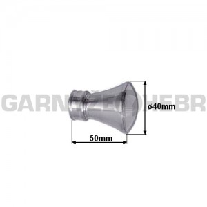 Koncovka pro tyč 19mm Koloseo - nerez