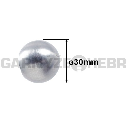 Koncovka pro tyč 19mm Koule - nerez