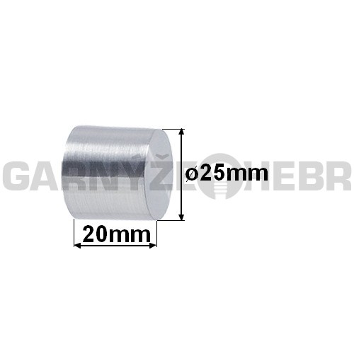 Koncovka pro tyč 19mm Pullo - nerez