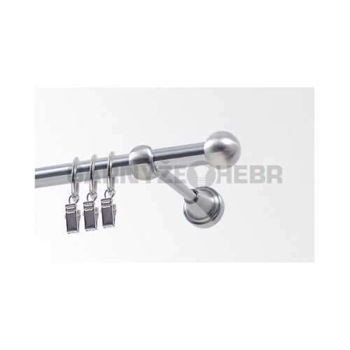 Garnýž kovová 160 cm jednořadá 19 Koule nerez