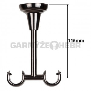 Stropní konzole 2-řadá pro tyč 19mm - onyx