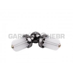 Spojka rohová pro tyč 19mm - onyx