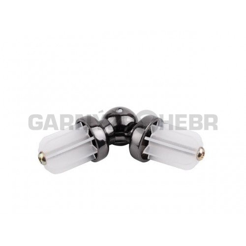 Spojka rohová pro tyč 19mm - onyx