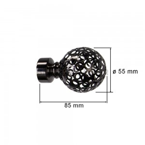 Koncovka pro tyč 19mm Koule Retro - onyx