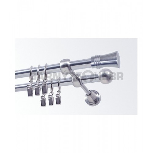 Garnýž kovová 200 cm dvouřadá - dvojitá 19 Capri nerez