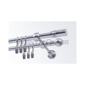 Garnýž kovová 100 cm dvouřadá - dvojitá 19 Cylinder nerez