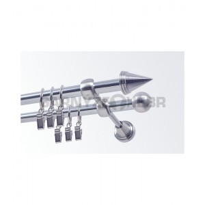 Garnýž kovová 260 cm dvouřadá - dvojitá 19 Hrot nerez