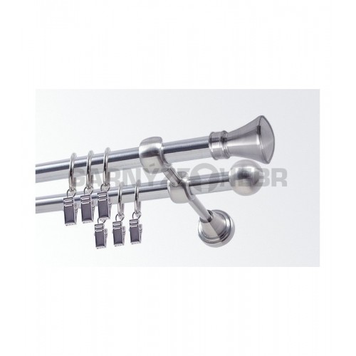 Garnýž kovová 360 cm dvouřadá - dvojitá 19 Koloseo nerez