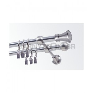 Garnýž kovová 440 cm dvouřadá - dvojitá 19 Koloseo nerez