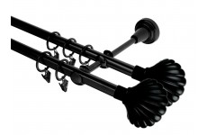 Mušle 16mm double černá