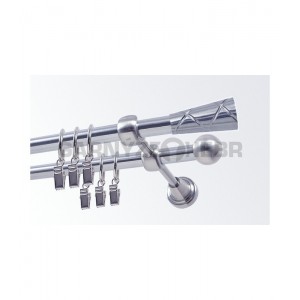 Garnýž kovová 260 cm dvouřadá - dvojitá 19  Trapezium nerez